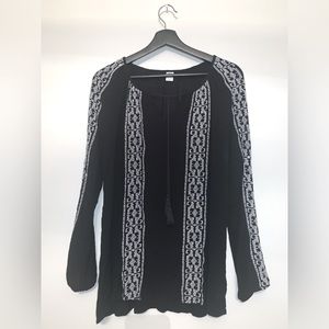 Embroidered Tunic Top, Size M